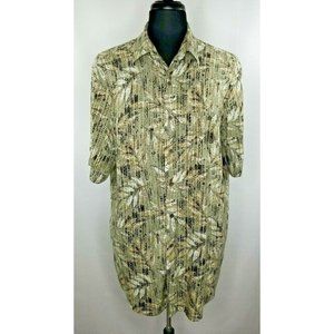 Covington Short Sleeve Shirt Men XL Tall Lightweight Business Casual Olive Green